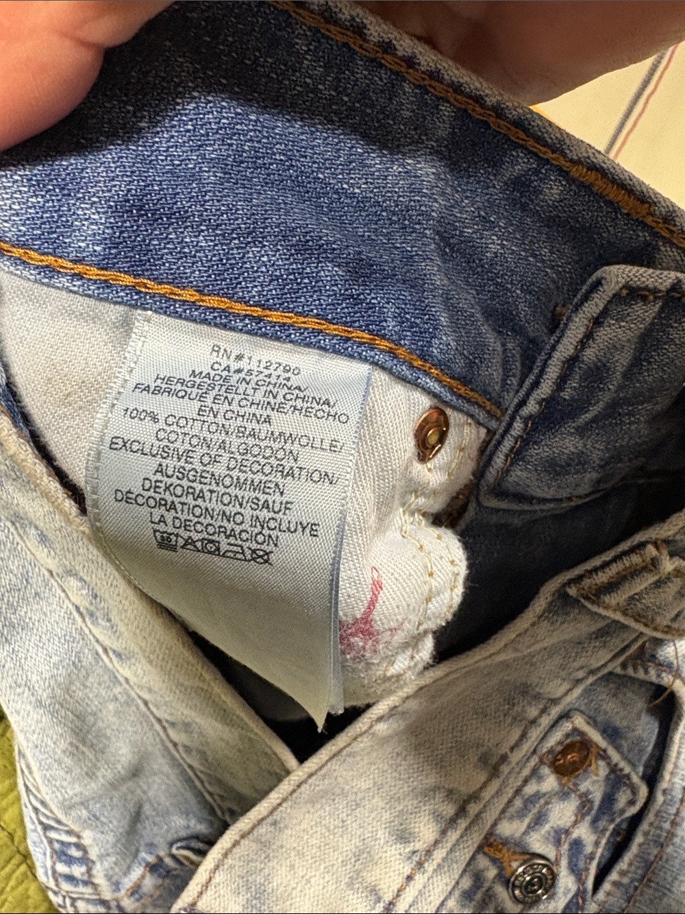 True Religion Light Wash Straight Leg Jeans with Signature Flap Pockets - Picture 13 of 13